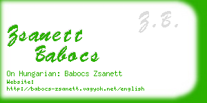 zsanett babocs business card